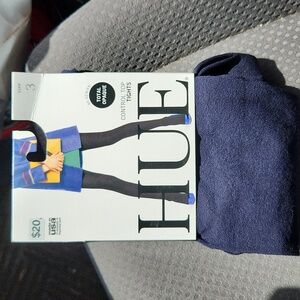 HUE navy control top tights